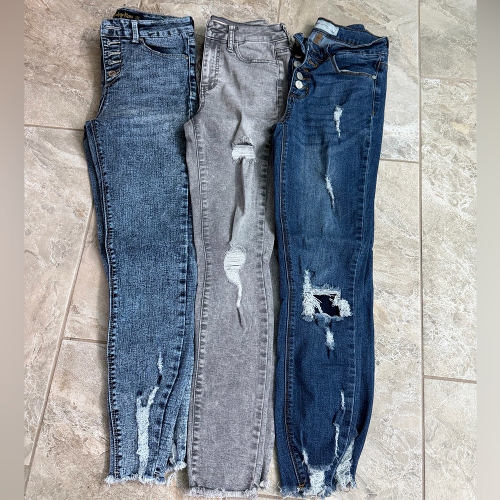 Set of 3 Women's Skinny Jeans - Indigo Rein, So, and Banjara